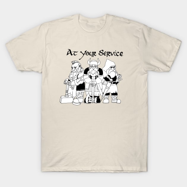 Dwarves At Your Service T-Shirt by BjorksBrushworks